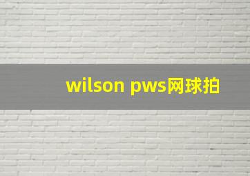 wilson pws网球拍